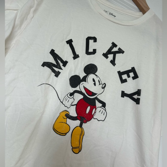 Gap Disney Mickey Mouse Graphic White Short Sleeve Tee Shirt Size Medium - Picture 4 of 4
